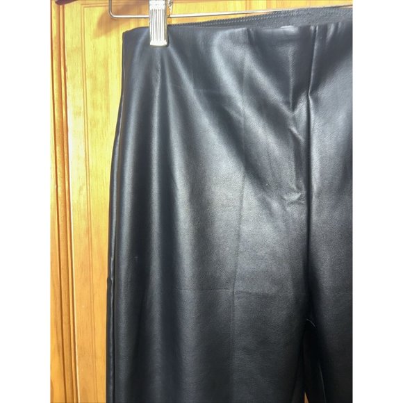 MNG By Mango Faux Leather Skinny Pants Black Size Medium - Picture 3 of 16